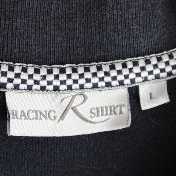 Grand Prix Monaco Racing VTG 00's Navy Embroidered Logo Polo Shirt Size Large - Picture 3 of 5